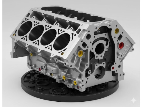 Bonecos 3D-Stil Manga Anime Bloco Motor Caricato 3D Druckmodell