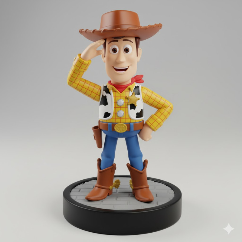 Bonecos 3d style manga anime xerife wood toy story caricato 3D Print Model .c4d .max .obj .3ds .fbx .stl .blend