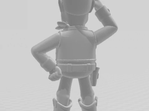 Bonecos 3d style manga anime xerife wood toy story caricato 3D Print Model