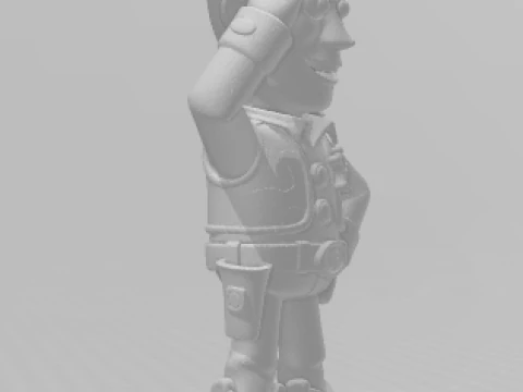Bonecos 3d style manga anime xerife wood toy story caricato 3D Print Model