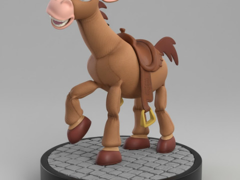 बोनकोस 3डी स्टाइल मंगा एनीमे हॉर्स टॉय स्टोरी कैरिकैटो 3D प्रिंट मॉडल