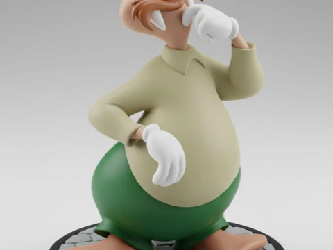 Manga anime gaya 3d Bonecos leoncio pica pau woodwoodpecker caricato Model Cetak 3D