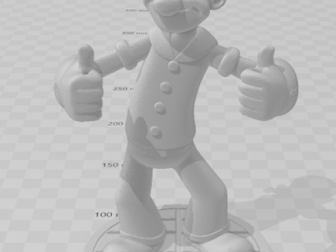 Bonecos 3d style manga anime marine popeye caricato 3D Print Model