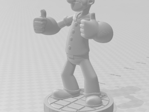 Bonecos 3d style manga anime marine popeye caricato 3D Print Model