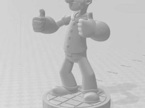 Bonecos 3d style manga anime marine popeye caricato 3D Print Model