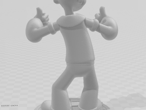 Bonecos 3d style manga anime marine popeye caricato 3D Print Model