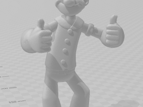 Bonecos 3d style manga anime marine popeye caricato 3D Print Model