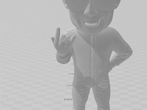 Bonecos 3d style manga anime ken block caricato 3D Print Model