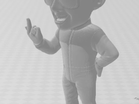Bonecos 3d style manga anime ken block caricato 3D Print Model