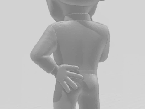 Bonecos 3d style manga anime ken block caricato 3D Print Model