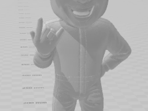 Bonecos 3d style manga anime ken block caricato 3D Print Model