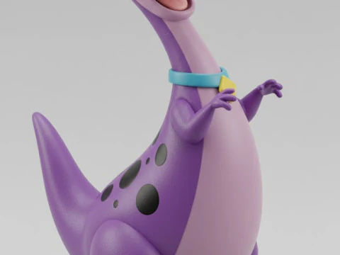 Bonecos 3d style manga anime dino flinstone caricato 3D Print Model