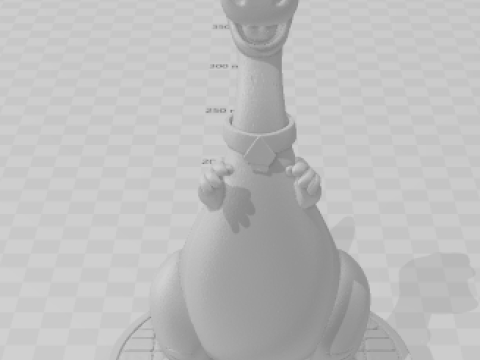 Bonecos estilo 3d manga anime dino picapiedra caricato Modelo de impresión 3D