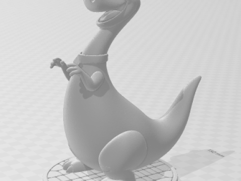 Bonecos estilo 3d manga anime dino picapiedra caricato Modelo de impresión 3D