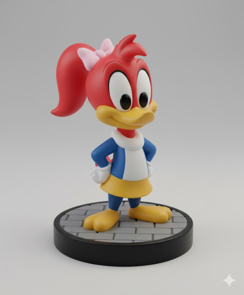 Bonecos 3d style manga anime winni pica pau woodwoodpecker caricato 3D Print Model .c4d .max .obj .3ds .fbx .stl .blend 