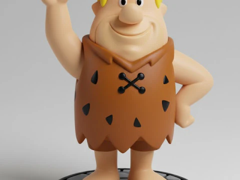 Bonecos 3d style manga anime barney flistone caricato 3D Print Model