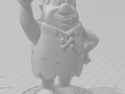 Bonecos style 3D manga anime Barney Flintstone caricato Modèles 3D en vedette