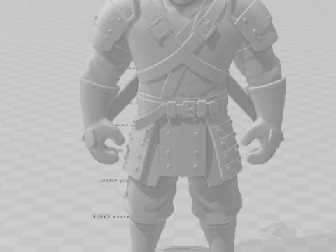 Bonecos 3d style manga anime guerreiro ninja caricato 3D Print Model
