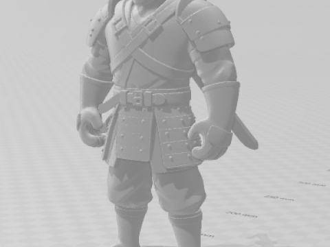 Bonecos 3d stil manga anime gerilla ninja karikatür 3D Baskı Modeli