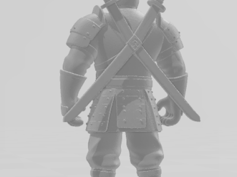 Bonecos 3d stil manga anime gerilla ninja karikatür 3D Baskı Modeli