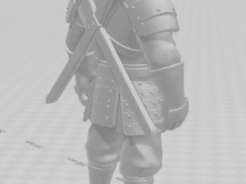 Bonecos 3d style manga anime guerreiro ninja caricato 3D Print Model