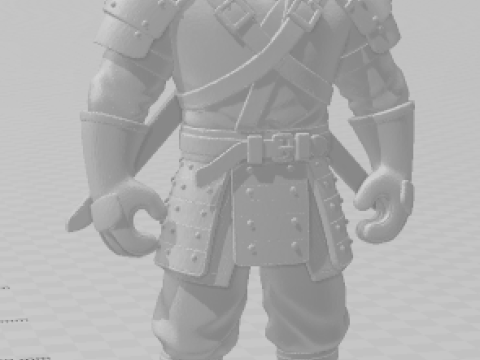 Bonecos 3d stil manga anime gerilla ninja karikatür 3D Baskı Modeli