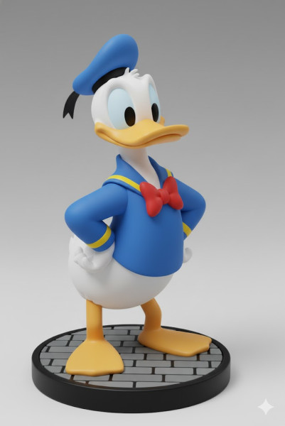 Bonecos 3d スタイル マンガ アニメ ドナルドダック ディズニー カリカート 3Dプリントモデル .c4d .max .obj .3ds .fbx .stl .blend 