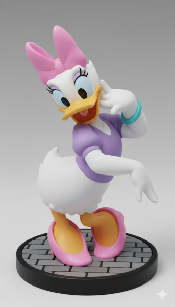 Bonecos 3d style manga anime margarida duck disney caricato 3D Print Model .c4d .max .obj .3ds .fbx .stl .blend 