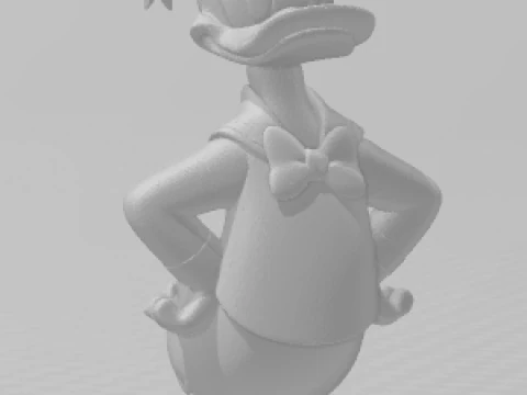 Bonecos 3d style manga anime margarida duck disney caricato 3D Print Model