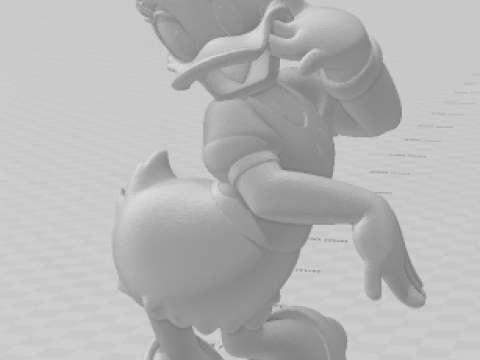 Bonecos 3d style manga anime margarida duck disney caricato 3D Print Model