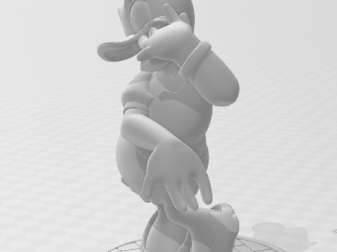 Bonecos 3d style manga anime margarida duck disney caricato 3D Print Model