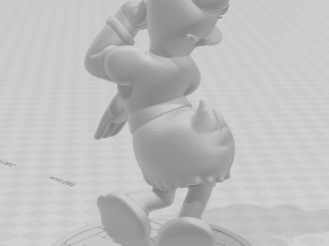 Bonecos 3d style manga anime margarida duck disney caricato 3D Print Model