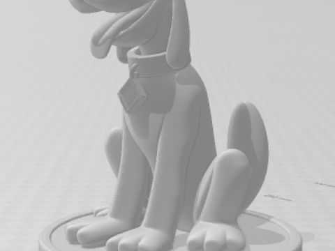 Bonecos 3d style manga anime pluto disney caricato 3D Print Model