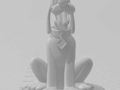 Bonecos 3d style manga anime pluto disney caricato 3D Print Model