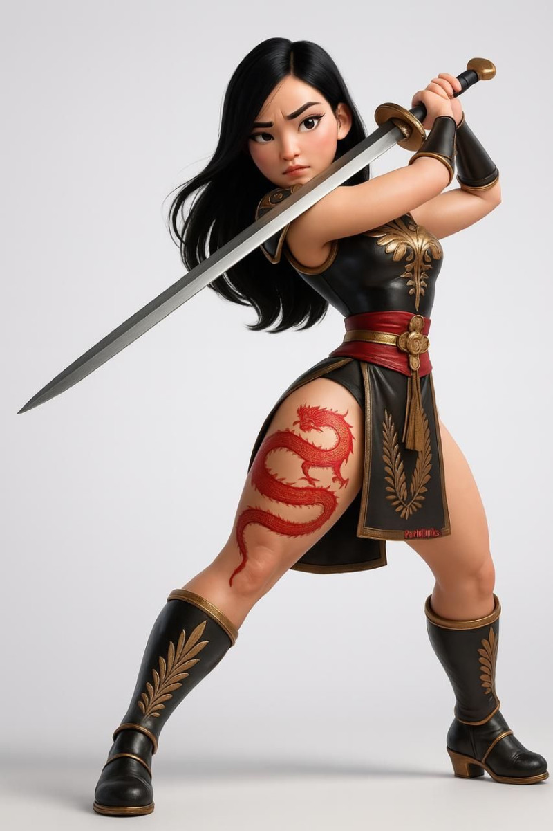 Bonecos 3d style manga anime women guerreira lolli caricato 3D Print Model .c4d .max .obj .3ds .fbx .stl .blend 