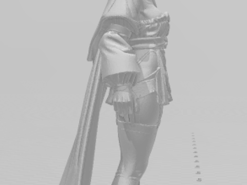 Bonecos 3D-stijl manga anime vrouwen lolli caricato 3D printmodel