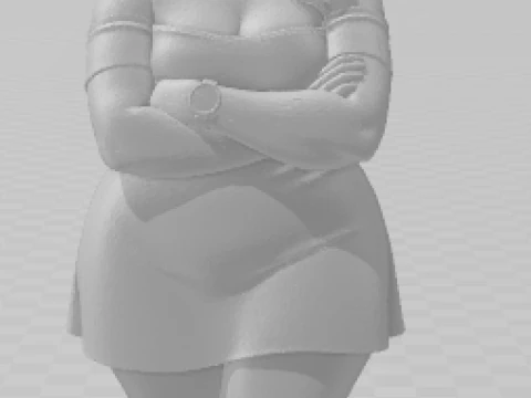 Bonecos 3d style manga anime women lolli caricato 3D Print Model