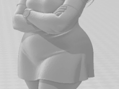 Bonecos 3d style manga anime women lolli caricato 3D Print Model