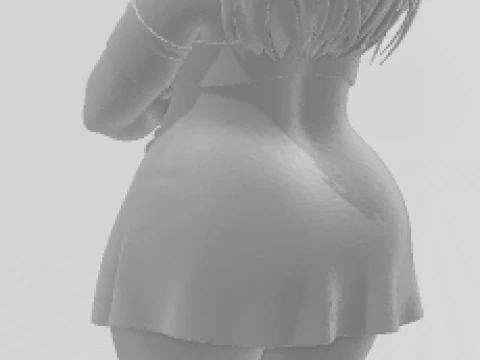 Bonecos 3d style manga anime women lolli caricato 3D Print Model