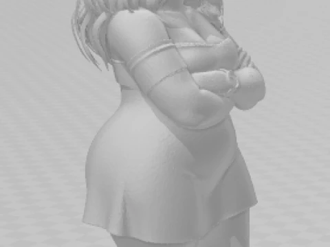 Bonecos 3d style manga anime women lolli caricato 3D Print Model
