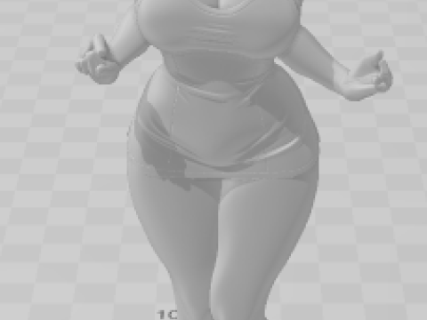 Bonecos 3D-stijl manga anime vrouwen lolli caricato 3D printmodel