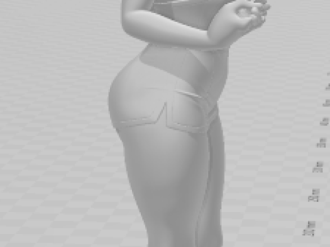 Bonecos 3D-stijl manga anime vrouwen lolli caricato 3D printmodel