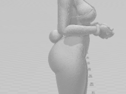 Bonecos estilo 3d manga anime mulheres lolli caricato Modelo de Impressão 3D