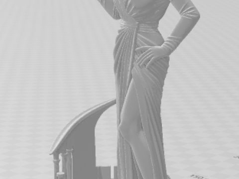 Bonecos 3d style manga anime women lolli caricato 3D Print Model