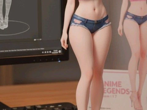 Bonecos 3d style manga anime women lolli caricato 3D Print Model