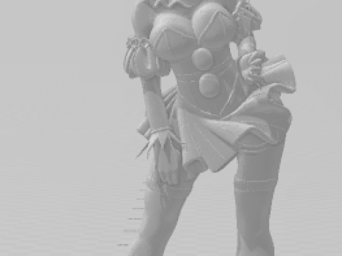 Bonecos estilo 3d manga anime mulheres lolli it caricato Modelo de Impressão 3D