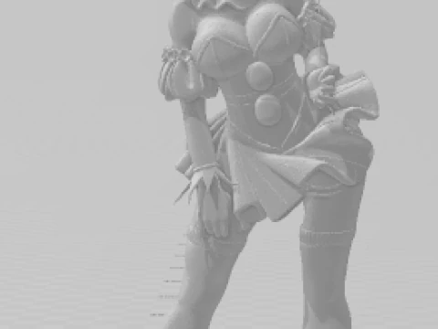 Bonecos gaya 3d manga anime wanita lolli it caricato Model Cetak 3D