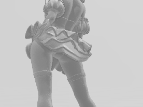 Bonecos 3d style manga anime women lolli it caricato 3D Print Model