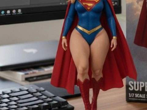 Bonecos 3d style manga anime women lolli super girl caricato 3D Print Model