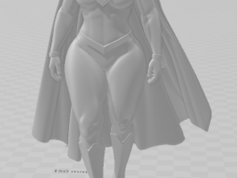 Bonecos 3d style manga anime women lolli super girl caricato 3D Print Model